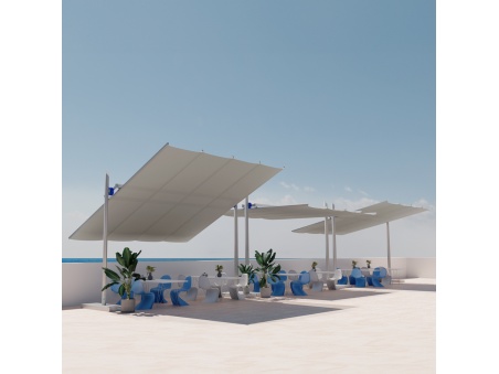 Maistra: the first retractable, tilting and height-adjustable canopy