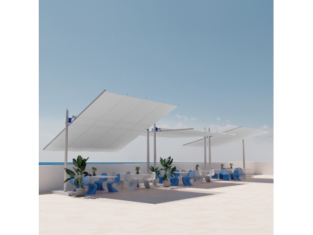 Maistra: the first retractable, tilting and height-adjustable canopy