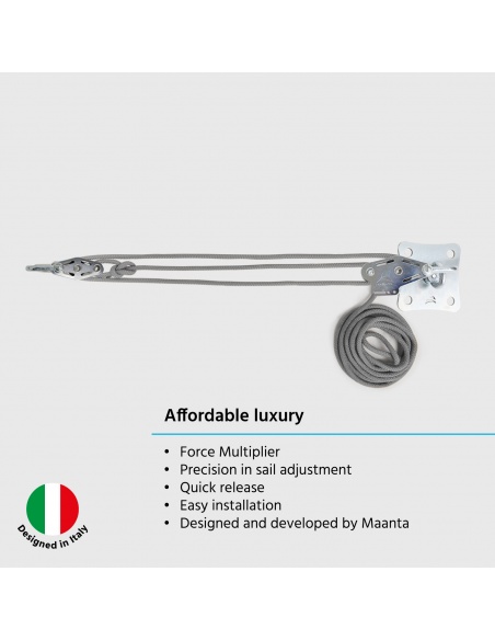 Kit wall mount Muscle x3 with Pulleys and traction booster for shade sails