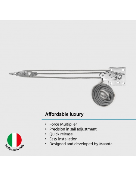 Kit wall mount Muscle x3 with Pulleys and traction booster for shade sails