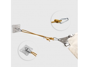 Kit Fittings  / Wall Mounting For Shade Sails With 2m Nautical Rope