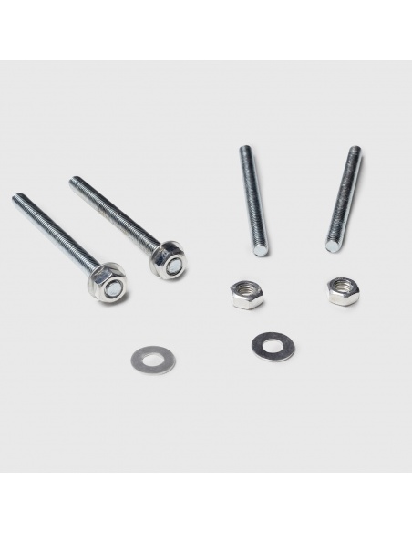 Set of 4 threaded rods made of galvanized steel M10 length 12 cm