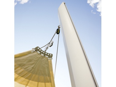 Alu Simple Kit for Zefira - The sturdy pole for motorised sails
 Pole Inclination-Pole with 88° base (90° under tension) Finish-Silver Alu simple