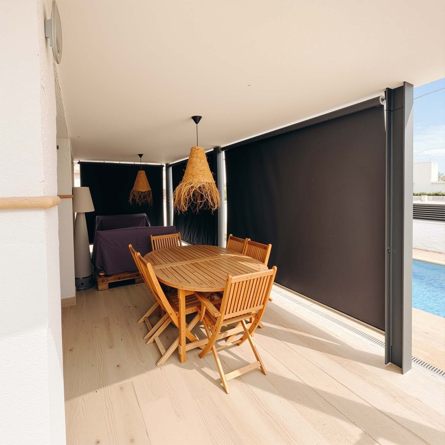 Reef Roll - Outdoor Roller Shade with Cable Guide Standard Sizes 2