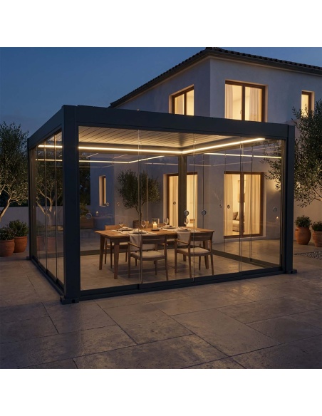 Sliding Glass Panels for Lyra T6 - Glass-Enclosed Pergola