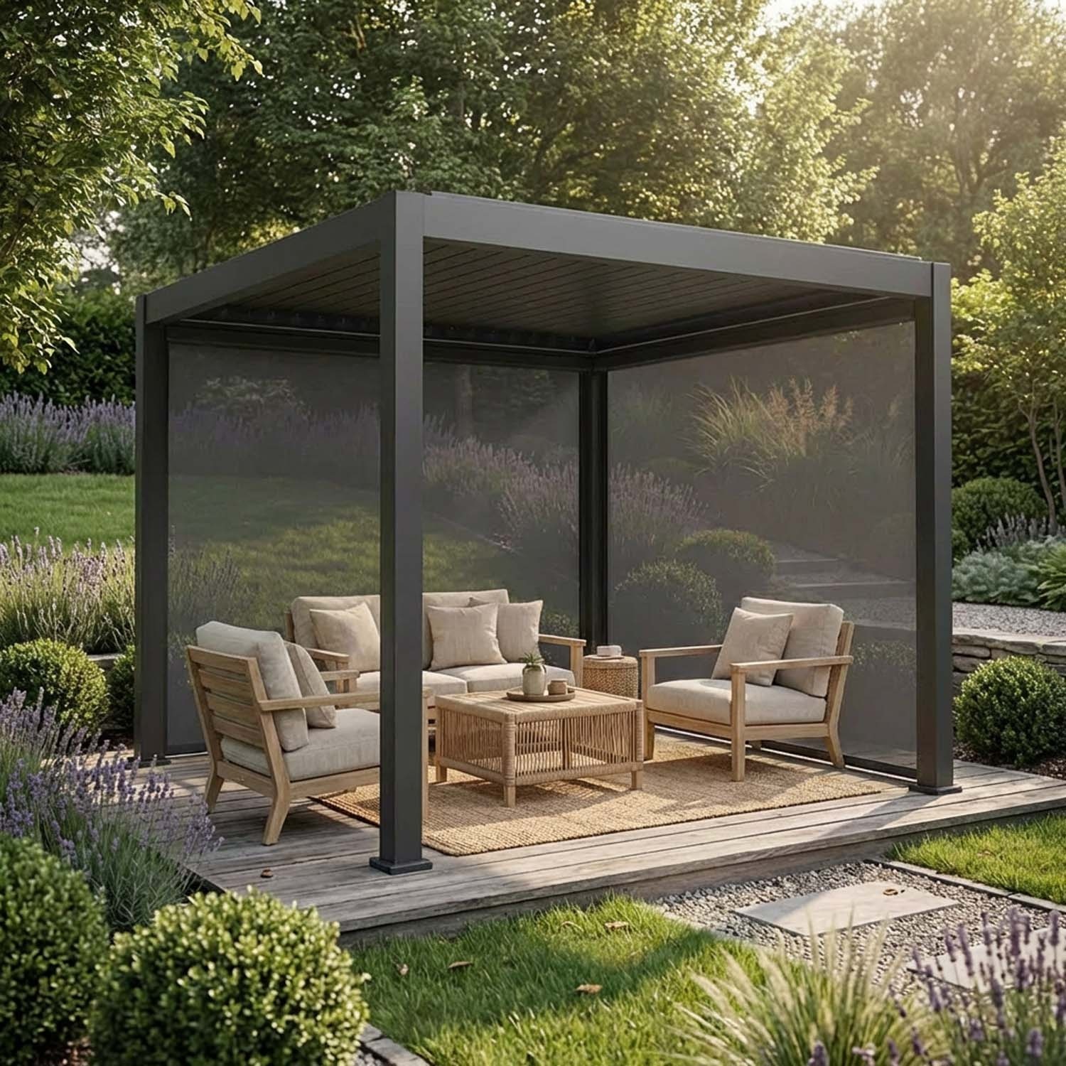 Manual Zip Screen x Lyra T6 - ZIP Closure for Bioclimatic Pergola