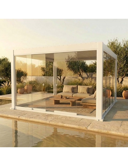 Sliding Glass Panels for Lyra T6 - Glass-Enclosed Pergola