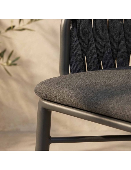 Torcea: Garden Chair with Wide Flat Rope