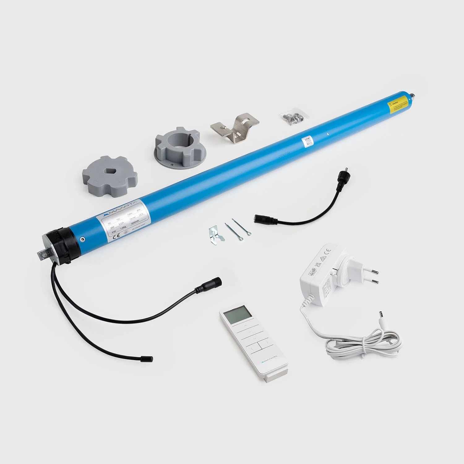 Motor + 12v charger + remote control for outdoor roller shades