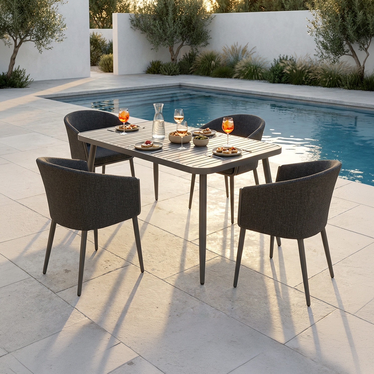 Conviva: Aluminium Outdoor Dining Table