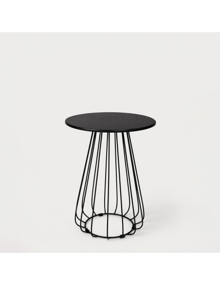 Plaka: Designer Garden Bistro Table with Iron Rod Frame