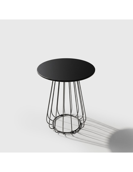 Plaka: Designer Garden Bistro Table with Iron Rod Frame