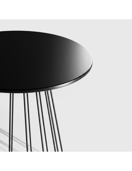 Plaka: Designer Garden Bistro Table with Iron Rod Frame