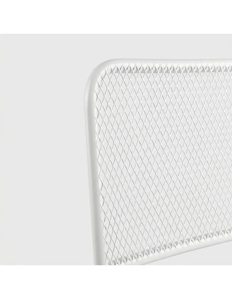 Fornax: Set of 4 Iron Outdoor Chairs with Metal Mesh