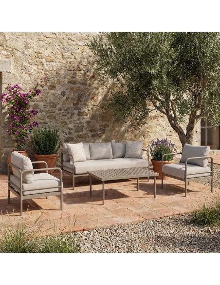 Melina: Garden sofa set with extra-thick cushions