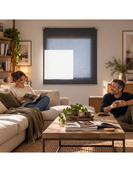 Light-Filtering Roller Shade with Cotton, Kyma Earth