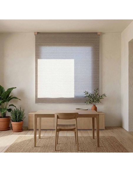 Light-Filtering Roller Shade with Cotton, Kyma Earth