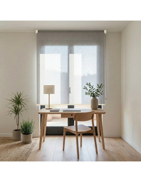 Indoor Striped Light-Filtering Shade, Recta Fine Line