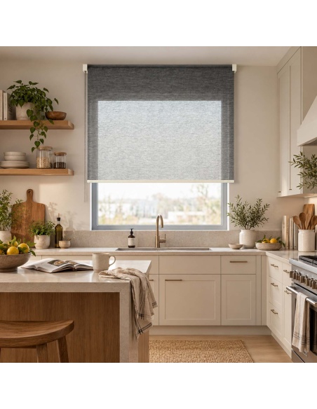 Indoor Striped Light-Filtering Shade, Recta Fine Line