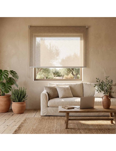 Made-to-Measure Striped Light-Filtering Roller Shade, Kyma Fine Line