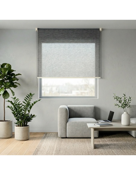 Made-to-Measure Striped Light-Filtering Roller Shade, Kyma Fine Line