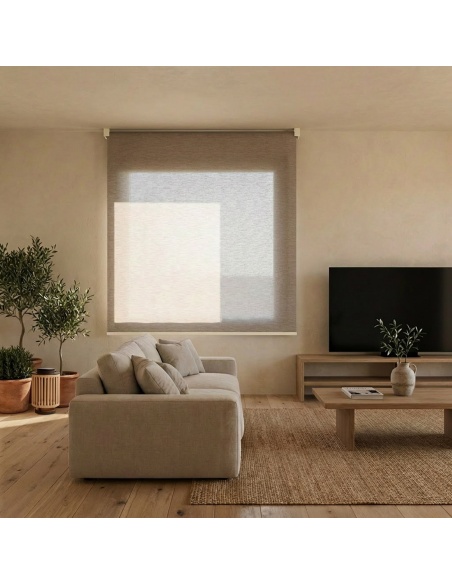 Made-to-Measure Striped Light-Filtering Roller Shade, Kyma Fine Line