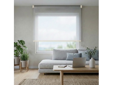 Made-to-Measure Sheer Roller Shade, Kyma Brush