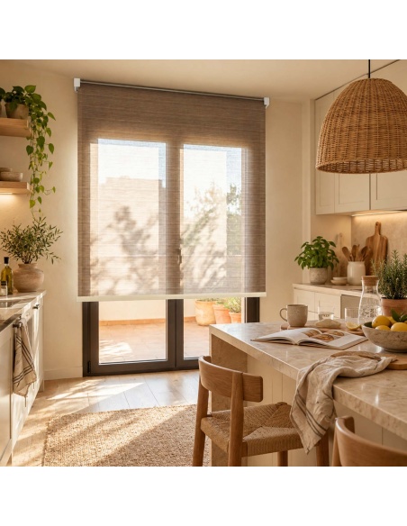 Made-to-Measure Sheer Roller Shade, Kyma Brush