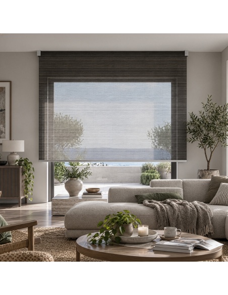 Made-to-Measure Sheer Roller Shade, Kyma Brush