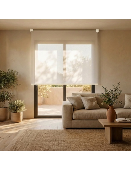 Made-to-Measure Sheer Roller Shade, Kyma Satin