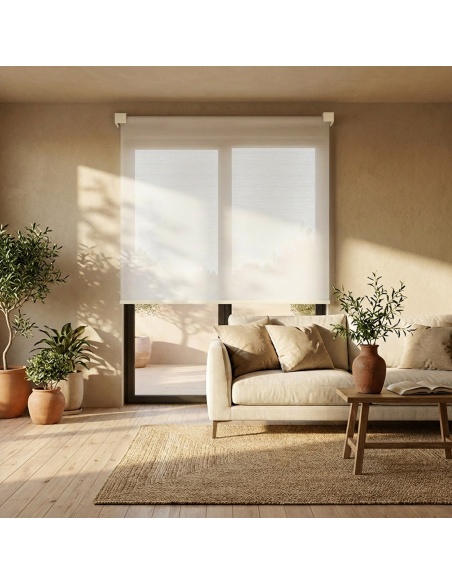 Made-to-Measure Sheer Roller Shade, Kyma Satin