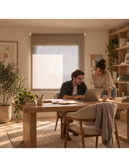 Made-to-Measure Recta Motorised Light-Filtering Indoor Roller Shade