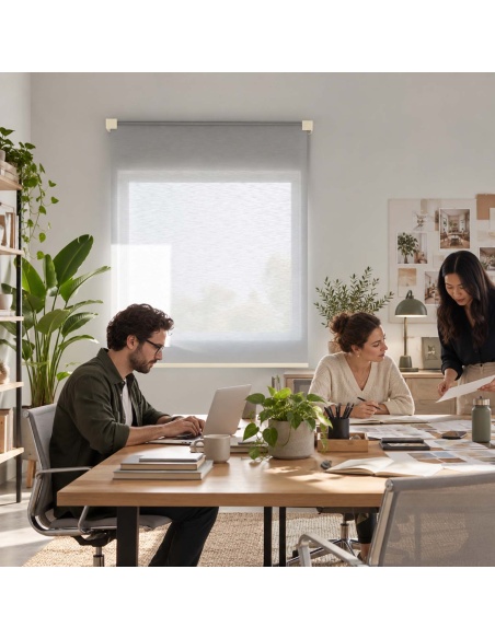 Made-to-Measure Kyma Motorised Light-Filtering Indoor Roller Shade
