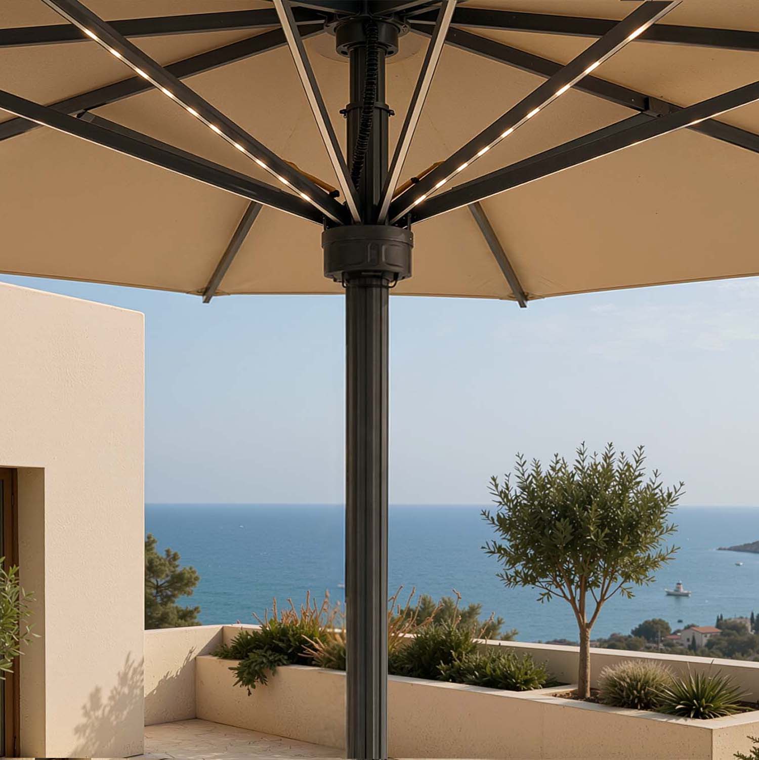 Pole engineered for wind resistance