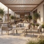 Genova - Garden lounge set with handwoven rope
